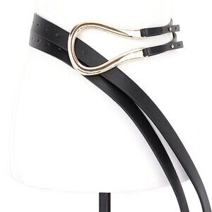 BNWT Polished Buckle Fashion Faux Leather Belt Classy Belt